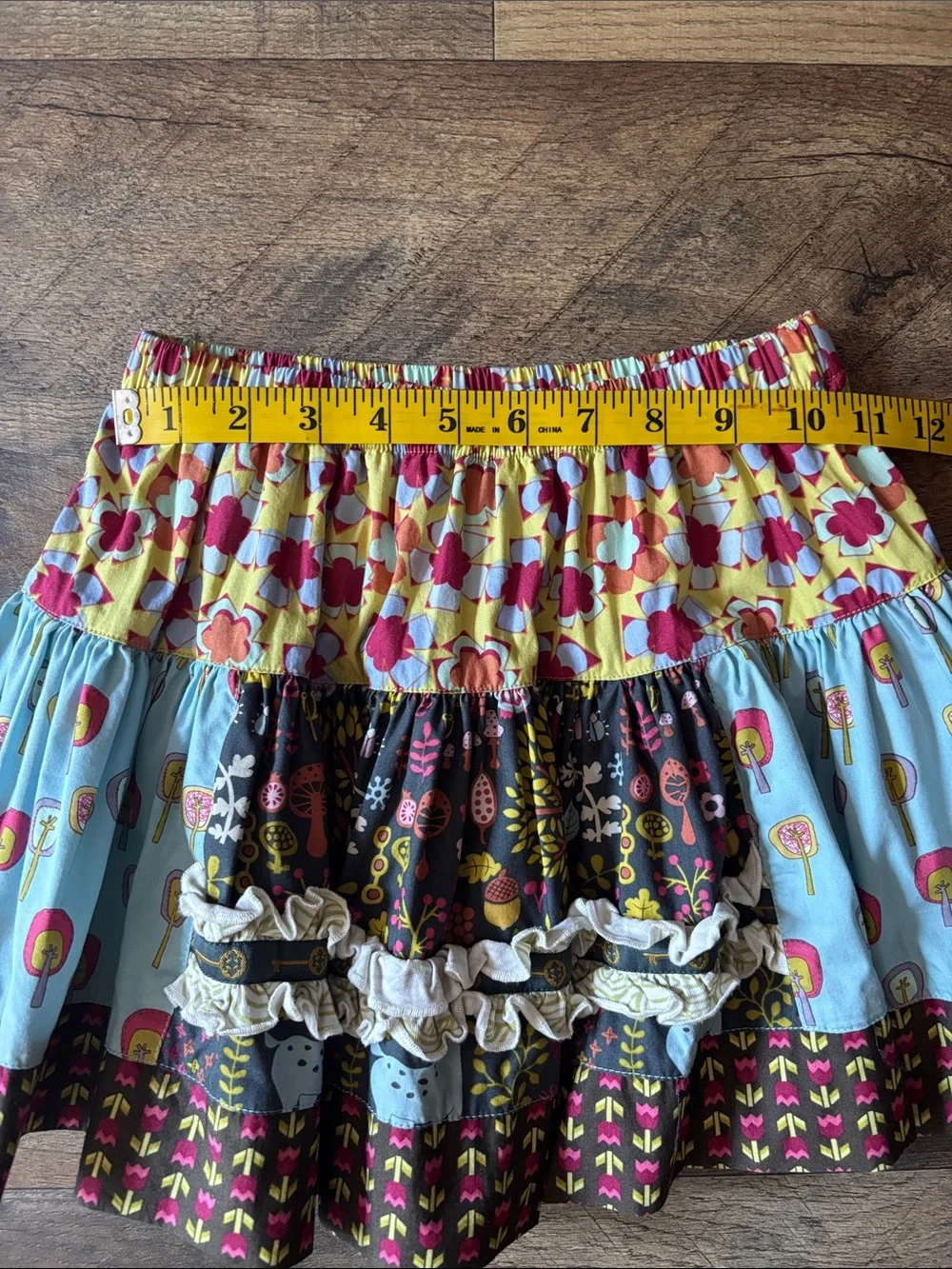 Matilda Jane Vintage Character Counts Colorful Ruffle Skirt size 4